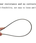 Hand holding 120 Ft One Eighth Inch T316 Stainless Steel Aircraft Wire Rope Cable for DIY Railing and Decking, Seven by Seven Construction