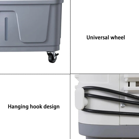 Kick Serious Sweat With This Hella Badass Evaporative Swamp Cooler featuring universal wheel and hanging hook design.