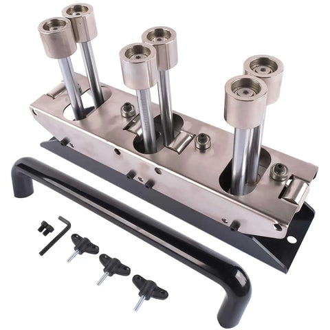 Three Station Edge Roller Bender For Metal Bending, Adjustable From Zero To Ninety Degrees, Makes Five Eighths Inch To Four Inch Bends