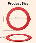 Red silicone gasket with dimensions for Canister Flush Valve Seal Kit For Toilet Tank, Silicone Replacement Gasket, 2 Pack, Fits K-GP1059291 And K-4436.