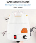 Real Deal Eyeglass Frame Heater With 70 To 130 Fahrenheit Hot Air Glass Warmer Smooth Operating Wind Cover, front view with controls.