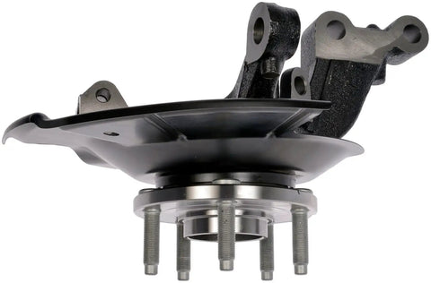 Premium Heavy Duty Front Right Wheel Bearing And Hub Assembly Loaded Knuckle for 2011 Through 2015 Ford Edge and Lincoln Mkx showing detailed side view.