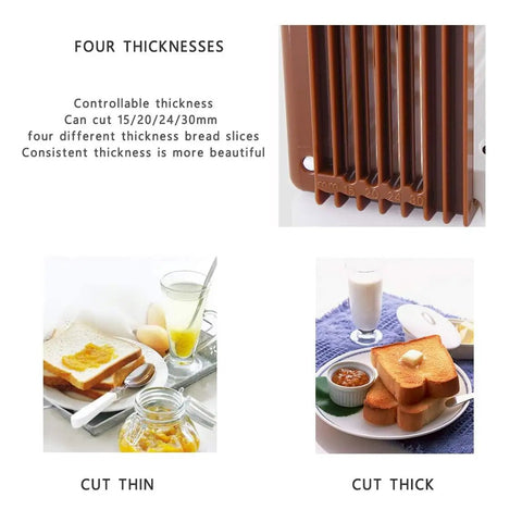 Foldable Compact Bread Slicing Guide For Homemade Bread And Sandwiches Four Size Groove Slicer To Cut Uniform Slices Easy To Use Bake Cutter Pro Grade Durable Kitchen Accessory Great For Home Bakers