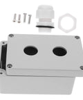 Aluminum Control Switch Box With Two Holes, Outdoor Switch Console Case, Emergency Stop Push Button Station, Built Tough For Industrial Electrical Panels, with screws and seal