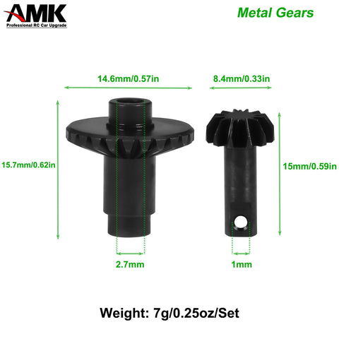 Heavy Duty Steel Bevel Gear Differential Set For 1 18 RC Crawler TRX4M Upgrades Includes 12T 22T Overdrive And 12T 26T Underdrive Gears For Robust Metal Diff Gears Boosting Torque Durability And Smoother Steering On Tough Trails