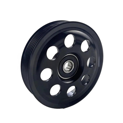 Serpentine Drive Belt Idler Pulley 23770aa060 For Subaru Outback 25 And Xv 20 with black CNC machined eight hole design.