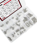 Stainless Steel Dowel Pins Shelf Support Pegs Kit, 150 Pieces, M2 M3 M4, 15 Sizes, Cabinet And Furniture Fasteners in case