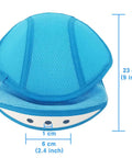 Hard Hat Sweatband Liner With Breathable Air Mesh Cooling Top Pad displayed with measurements