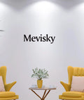 10 Piece Inspirational Wall Stickers Decals Set With Motivational Quotes For Bedroom Living Room And Office Black Wall Art Decor Never Give Up Dont Wish For It Work For It Make It Happen Believe In Yourself Dream Big on a white wall with yellow chairs and plants.