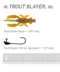 Slayer 28 Piece Fishing Kit With 20 Crawdad Bodies And 8 Size 6 Long Shank Hooks image with ruler for scale