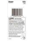 Top Shelf 2016 3V Lithium Coin Cell Batteries 2 Pack warning label with safety instructions and barcode