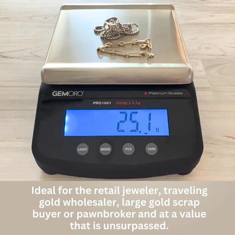 Pro 1601 Jewelry Scale Pro Grade Portable Countertop Digital Precision Tool 1600g By 0.1g Readability weighing gold jewelry