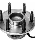 Front view of 2 Piece Front Wheel Hub And Bearing Assembly For Chevy Silverado 1500 Classic 2007 And GMC Sierra 1500 Classic 2007 Right Passenger Side And Left Driver Side.