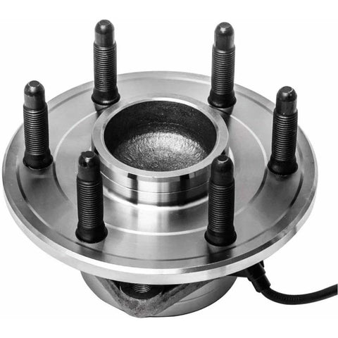 Front view of 2 Piece Front Wheel Hub And Bearing Assembly For Chevy Silverado 1500 Classic 2007 And GMC Sierra 1500 Classic 2007 Right Passenger Side And Left Driver Side.