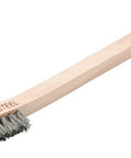 Welders' Toothbrush Set With Wooden Handle And Stainless Steel Wire For Rust Paint And Scale Removal, Six And Seven Eighths Inch By Half Inch