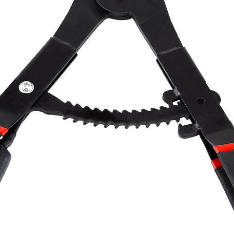 Close-up view of Beefy Heavy Duty 16 Inch Snap Ring Pliers Set for Internal and External Circlips with adjustable mechanism.