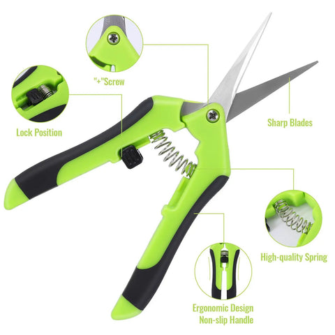4 Pack Pruning Shears 6.5 Inch Garden Scissors With Sharp Stainless Steel Blades For Precise Plant Pruning And Trimming Easy Grip