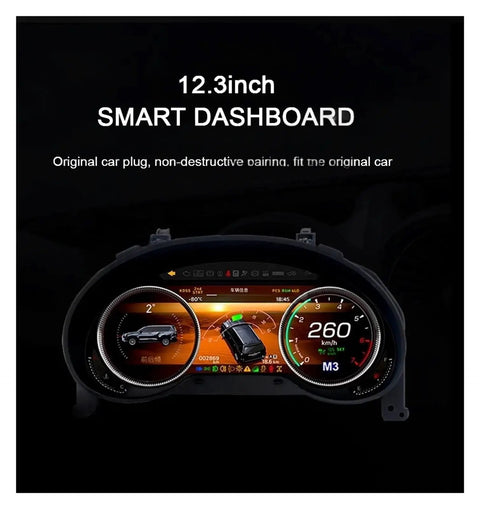 12.3 Inch LCD Dash Instrument Cluster For Lexus GX 2010 2021 Drop In Digital Speedometer Display With Built In Circuit Module For Smooth Idle Steady Acceleration And Sharp Readouts, front view