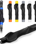 Seven Pro Grade True Grip Trainer 2.0 Golf Grip Trainer For Right Hand units with ergonomic design, black with colored accents.