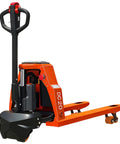 Heavy Duty 4400 Lbs Electric Pallet Jack Truck With Four Foot By Two Foot Three Inch Forks, compact design for warehouse use.
