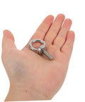 Stainless Steel Eye Bolt Anchor With Closed Ring M6x20 Deep Anchorage For Concrete And Machinery Mounting Includes Spring Washer Flat Washer And Nylon Locking For Solid Strength And Easy Hookups, shown in hand