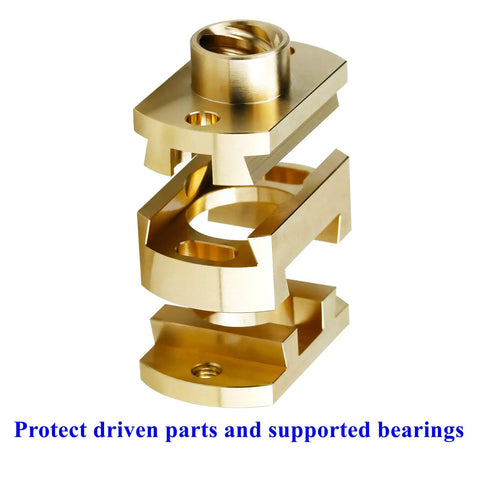 2 Pack 2 In 1 Lead Screw Nut With Oldham Coupling Upgrade Kit For 8mm Z Axis 3D Printer Brass Oldham Coupling