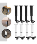 Four Pack Smooth Rolling Swivel Furniture Casters With Locking Brakes, black and white, ideal for moving heavy couches and desks.