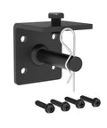 Heavy Duty 2 Inch Receiver Plug For Truck Bed Store Trailer Hitch Securely, black steel bracket with screws.