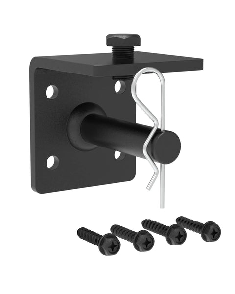 Heavy Duty 2 Inch Receiver Plug For Truck Bed Store Trailer Hitch Securely, black steel bracket with screws.