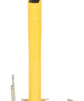 Heavy Duty Removable Steel Pipe Safety Bollard 42 Inch Tall Killer Vehicle Barrier with mounting bracket and cover plate.