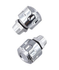 2-Pack NPT Threaded Breather Cap Reducer With 40 Micron Oil Filter For Gear Tanks, chrome steel finish, designed for gearbox airflow.