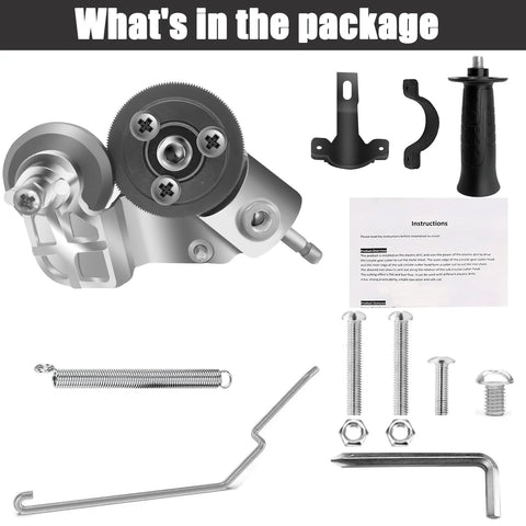 CZS sheet metal cutter drill attachment for electric drill; metal nibbler kit with screws, brackets and Allen keys.