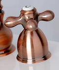 Old School Restoration Style Mini Widespread Lavatory Faucet with oil rubbed bronze finish, featuring a solid brass dual cross handle.