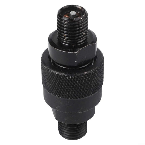 Heavy Duty Hydraulic Quick Connect Coupler Set M14x15mm Male Pipe Fitting Leak Proof Steel Ball Locking on black steel coupler