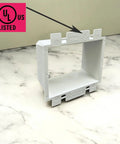 2 Gang Electrical Box Extender Extends Setback Up To 1.5 Inches for Metal or Non Metal Boxes UL Listed 2 Pack on marble surface
