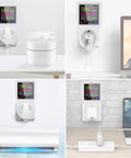 WiFi Watt Meter With Plug In US Socket Real Time Electricity Usage And Bill Stats Temperature Control Backlit 2.4 Inch Color Display Overload Protection Voltage And Current Tester Energy Monitor Timer Tuya Smart Life App Compatible, plugged into US outlet
