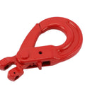 Red G80 Alloy Steel Fork Slide Hook 2 Ton Load Bearing for Heavy Duty Factory Lifts Port Transportation and Safety Chain Handling