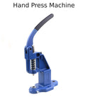 Pro Grade All In One Hand Press Fastener Kit for Rivets Eyelets Grommets and Snap Buttons, blue metal tool with black handle
