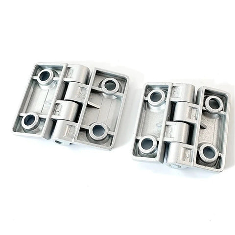 Close-up of Soft Close Aluminum Profile Hinge Set, Zinc Alloy Cabinet Hardware, 10 Piece Pack, for kitchen cabinets