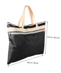 All In One Art Storage Pouch With Zipper File Bag for Documents Artwork and Supplies made of Oxford fabric with size dimensions.