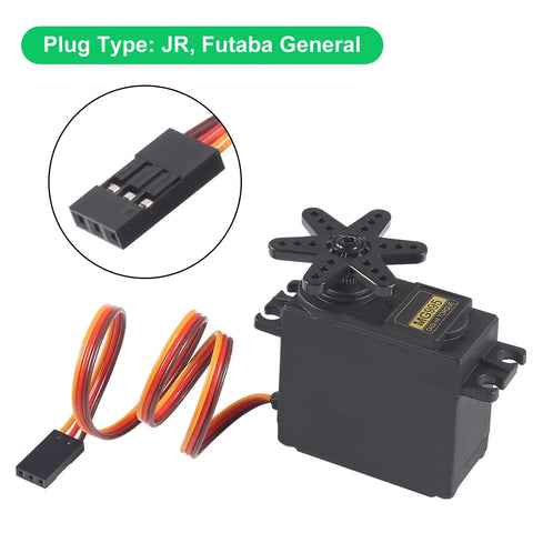 Close-up of MG995 Metal Gear Servo Motor Pack Of 5, 180 Degree Digital High Torque Servo with plug type JR, Futaba General