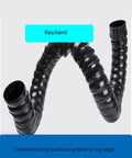 Kick Dust To The Curb With This Flexible Gooseneck Fume Extraction Arm Designed For Industrial Welding Smoke Capture Ball Joints Let You Roll With It Anywhere In Your Workshop, resilient black flexible hose with omnidirectional positioning.