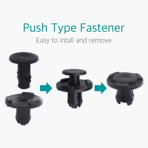 20 Pcs Cowl Bumper and Fender Liner Push Clips for 01553 05323, black nylon push fasteners for Nissan Sentra Rogue and Infiniti models.