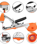 Plant Tying Machine For Grapes Raspberries Tomatoes And Vining Vegetables With 20 Tape Rolls 10000 Staples Orange Color DIY Tool