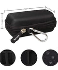 Premium Hard EVA Case With 1680D Exterior For GLM 100 23 Laser Distance Measure 100 Feet And GLM 20 Accessories Portable Storage Bag Case Only Travel Ready Durable Compact Organized, black with carabiner