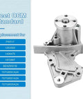 Heavy Duty Direct Fit Water Pump With Gasket Straight Shot Install For Ford Escape Fiesta Fusion Transit Connect 1.6L L4 Engine Replacement 2011 to 2019.