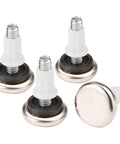 One Sixteenth Inch Round Screw In Leveling Glides For Wood Furniture Adjustable Heavy Duty Furniture Movers Set Of 4 Silver Floor Saver