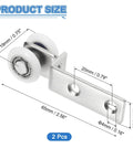 Two Pack Curtain Hanging Wheel Set For Window Track Rollers Smooth Bearing Pulley Trolley Assembly with dimensions shown.