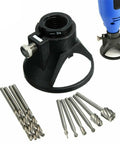Router Drill Bits Kit With Cutting Guide Locator And Rotary File Milling Set For Dremel Rotary Tools 11 Pieces