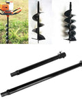 Extended Length Auger Bit for Deep Holes in Post Hole Diggers and Earth Augers, Three Quarter Inch Shaft, various views